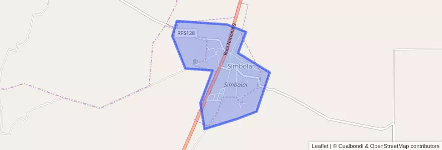 Mapa de ubicacion de Simbolar.