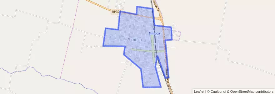 Mapa de ubicacion de Simoca.