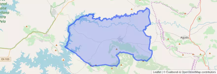 Mapa de ubicacion de Siruela.