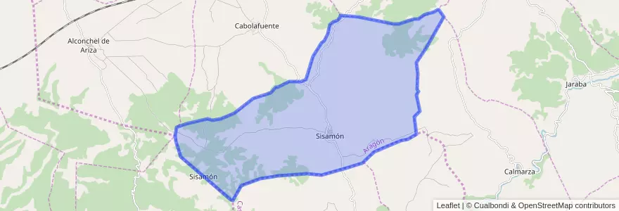 Mapa de ubicacion de Sisamón.