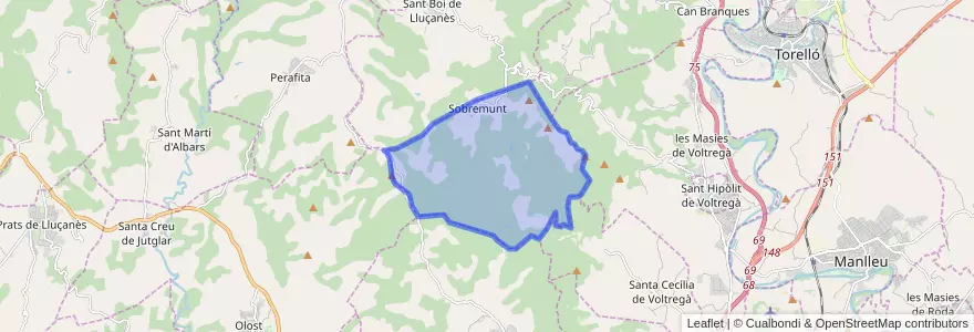 Mapa de ubicacion de Sobremunt.