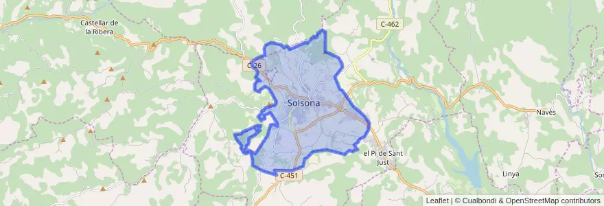 Mapa de ubicacion de Solsona.