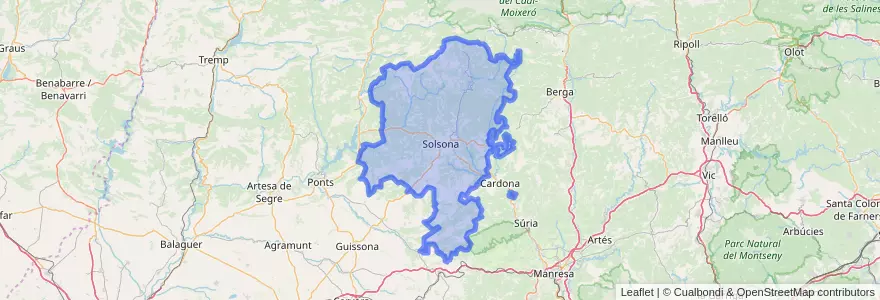 Mapa de ubicacion de Solsonès.
