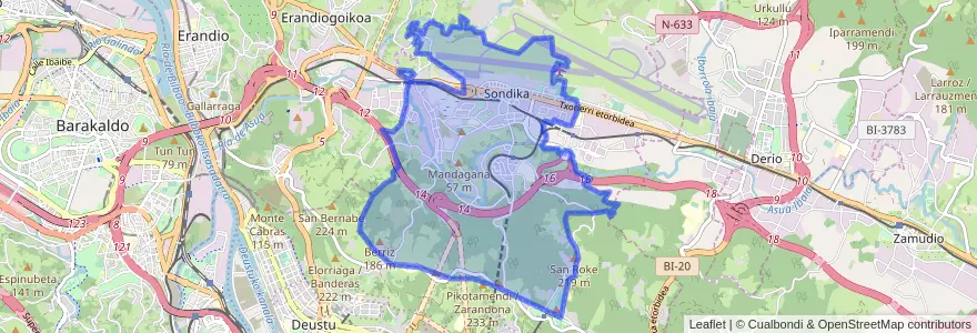 Mapa de ubicacion de Sondika.
