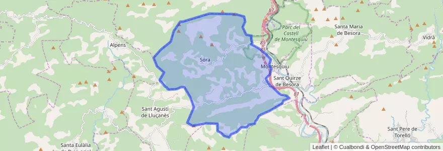 Mapa de ubicacion de Sora.