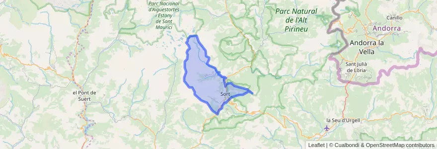 Mapa de ubicacion de Sort.