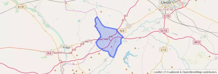 Mapa de ubicacion de Soses.