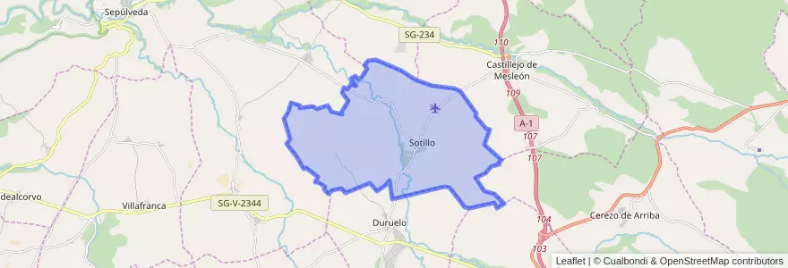 Mapa de ubicacion de Sotillo.
