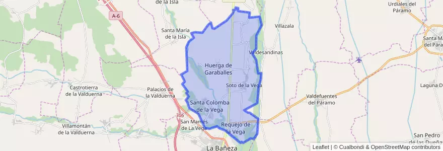 Mapa de ubicacion de Soto de la Vega.