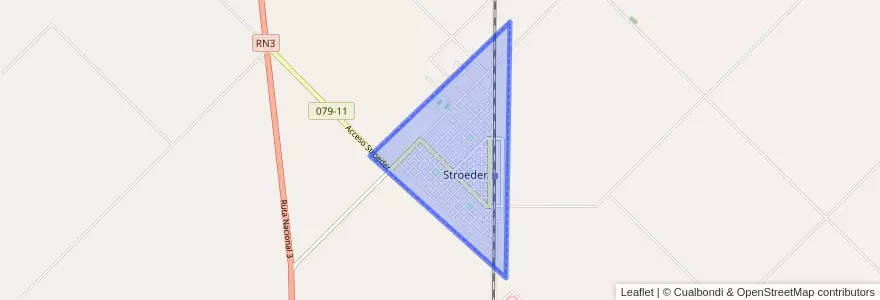 Mapa de ubicacion de Stroeder.