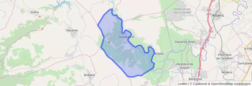 Mapa de ubicacion de Sumacàrcer.
