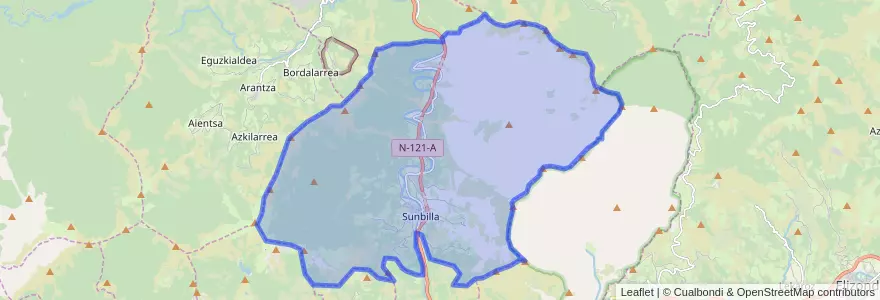 Mapa de ubicacion de Sunbilla.