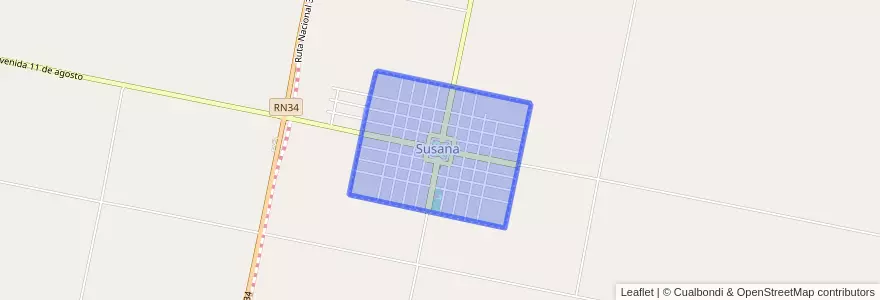 Mapa de ubicacion de Susana.