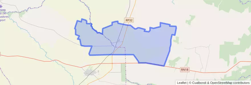 Mapa de ubicacion de Tabossi.