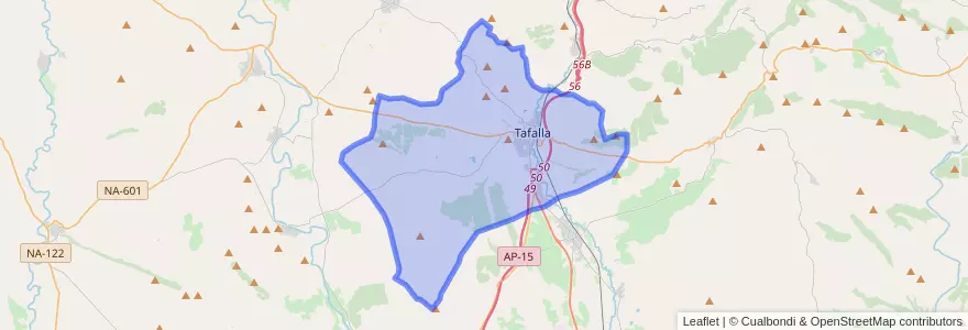 Mapa de ubicacion de Tafalla.