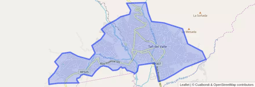 Mapa de ubicacion de Tafí del Valle.