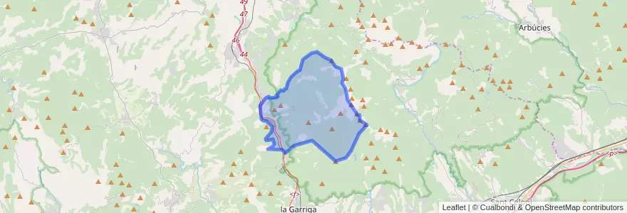 Mapa de ubicacion de Tagamanent.