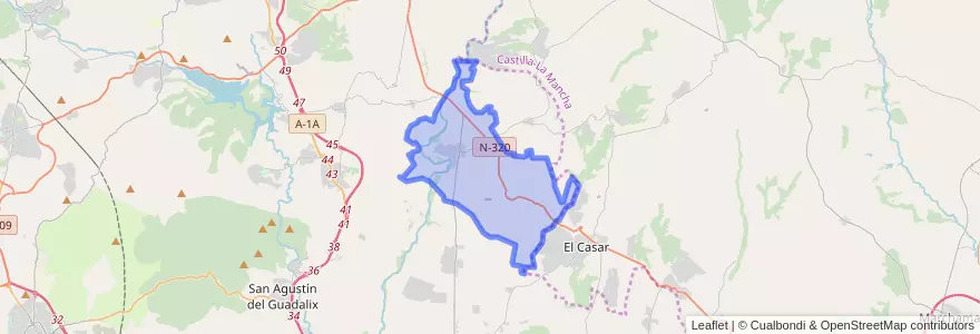 Mapa de ubicacion de Talamanca de Jarama.
