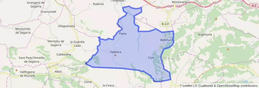 Mapa de ubicacion de Talavera.