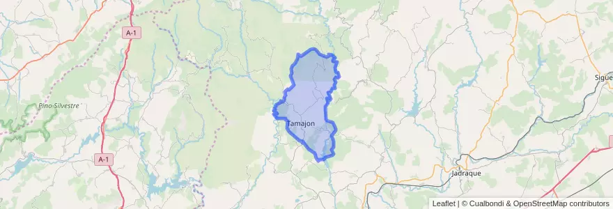 Mapa de ubicacion de Tamajón.