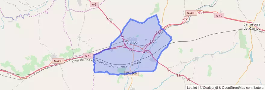 Mapa de ubicacion de Tarancón.