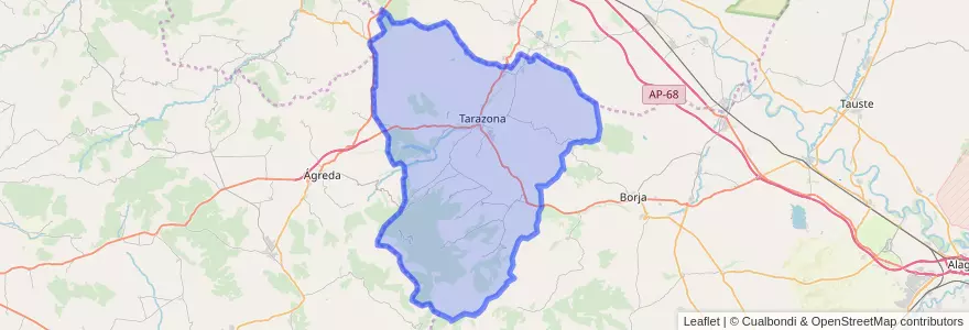 Mapa de ubicacion de Tarazona y el Moncayo.