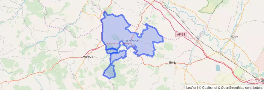 Mapa de ubicacion de Tarazona.
