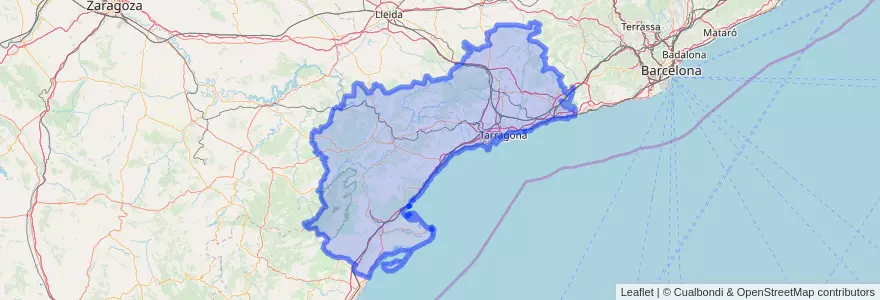 Mapa de ubicacion de Tarragone.
