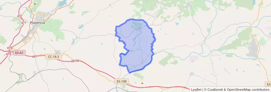 Mapa de ubicacion de Tejeda de Tiétar.