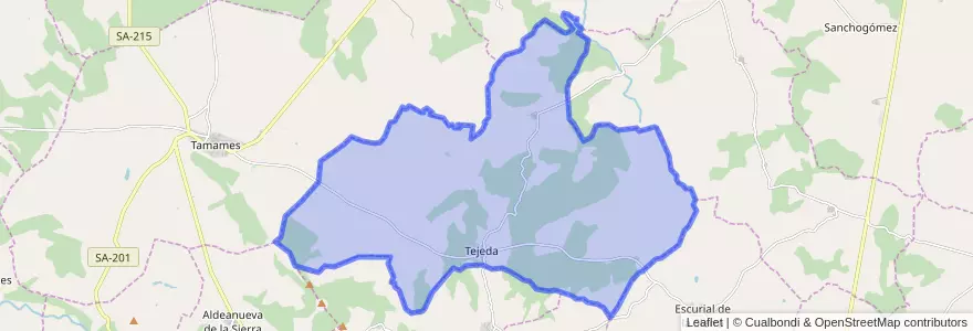 Mapa de ubicacion de Tejeda y Segoyuela.