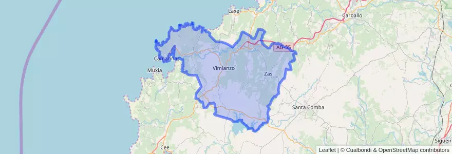 Mapa de ubicacion de Terra de Soneira.
