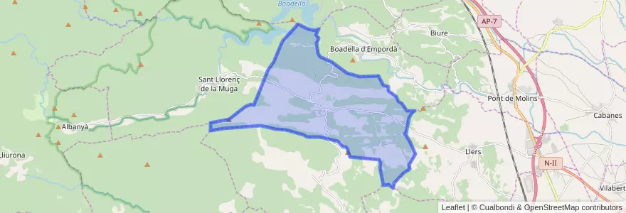Mapa de ubicacion de Terrades.