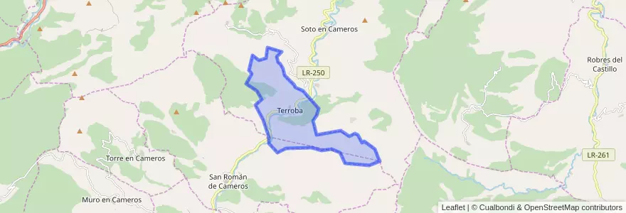 Mapa de ubicacion de Terroba.