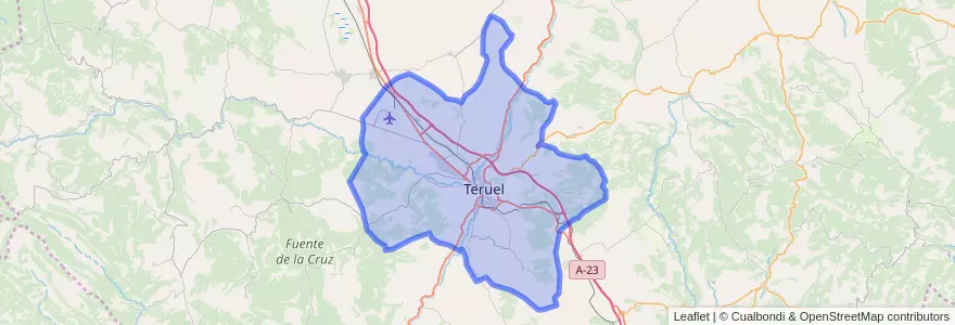 Mapa de ubicacion de 特魯埃爾.