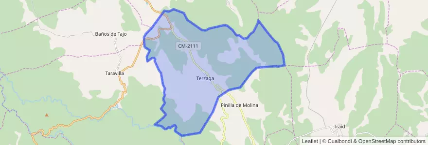Mapa de ubicacion de Terzaga.