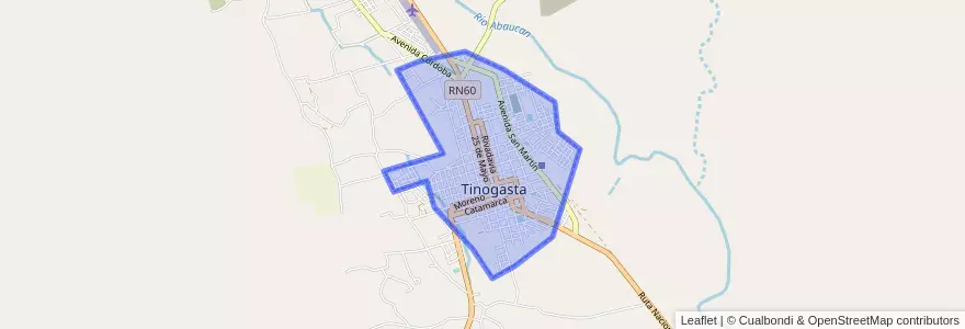 Mapa de ubicacion de Tinogasta.
