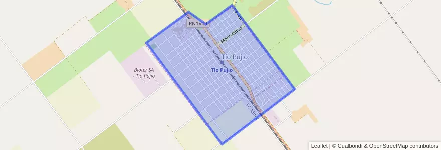 Mapa de ubicacion de Tío Pujio.