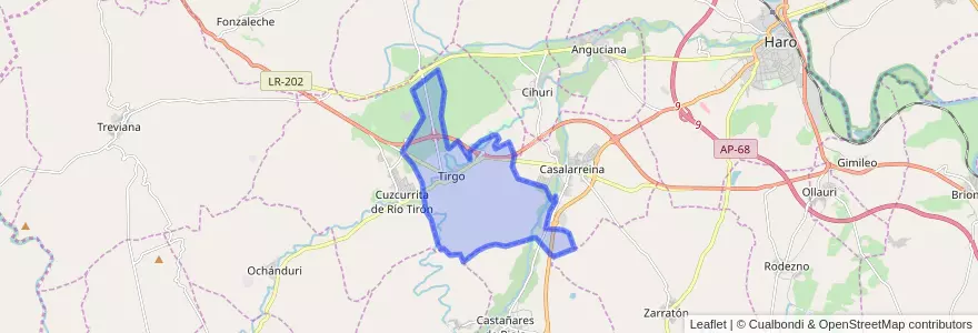 Mapa de ubicacion de Tirgo.