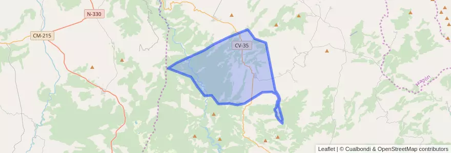 Mapa de ubicacion de Titaguas.