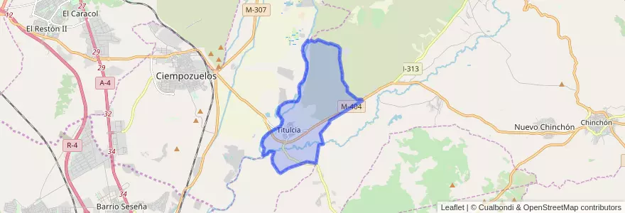 Mapa de ubicacion de Titulcia.