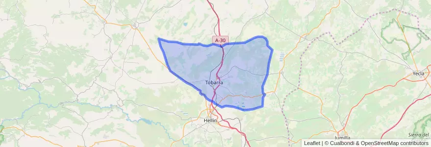 Mapa de ubicacion de Tobarra.