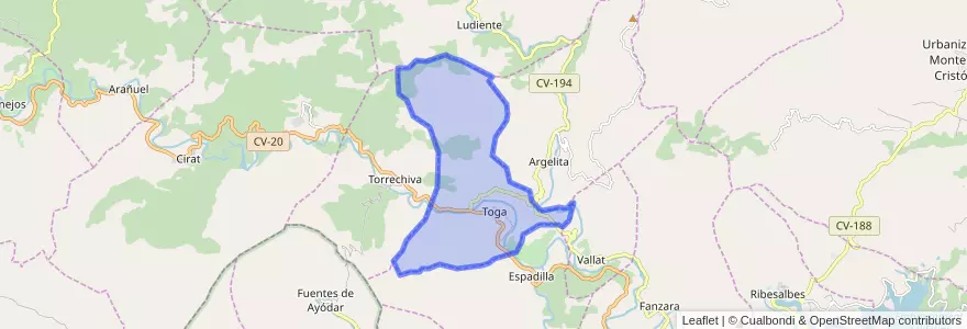 Mapa de ubicacion de Toga.