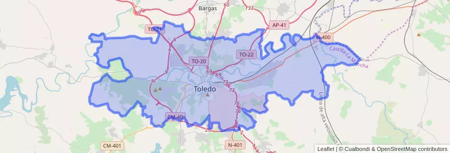 Mapa de ubicacion de 톨레도.