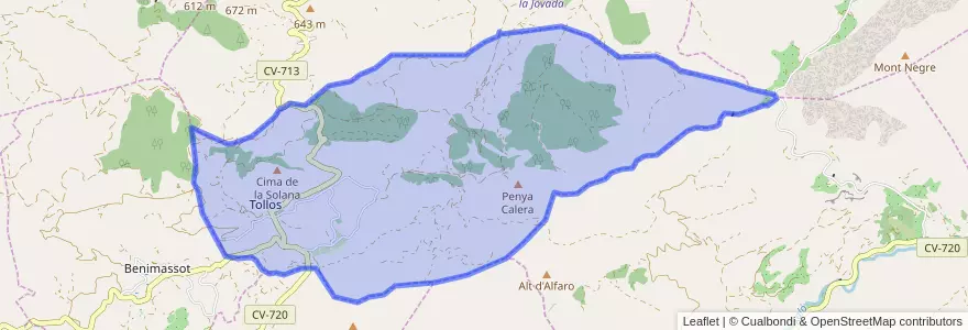 Mapa de ubicacion de Tollos.