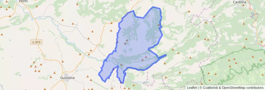 Mapa de ubicacion de Torà.