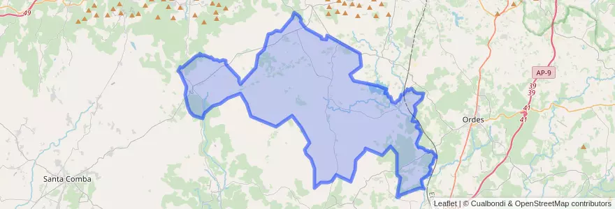 Mapa de ubicacion de Tordoia.