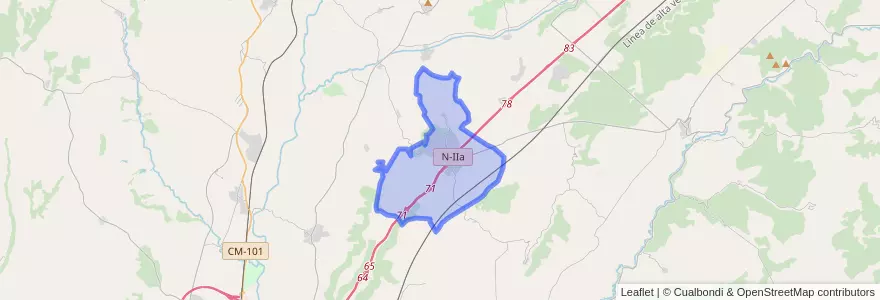 Mapa de ubicacion de Torija.