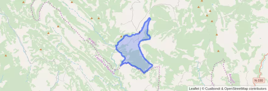 Mapa de ubicacion de Toril y Masegoso.