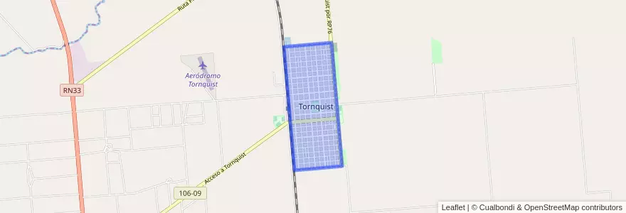 Mapa de ubicacion de Tornquist.