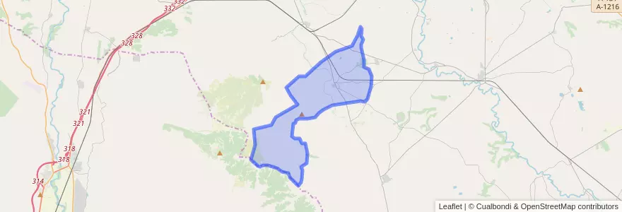 Mapa de ubicacion de Torralba de Aragón.